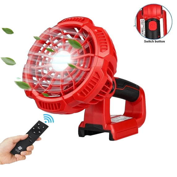 Camping Fan For Milwaukee 14.4-20V Li-Ion Battery Cordless Desk Tent Fan Lamp