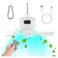 thumbnail image 1 of Camping Fan with LED Lantern, 8000mAh Portable Tent Fan - 4 Speed, Timer, Digital Display, Carabiner for Camping, RV, Canopy Tents, 1 of 8