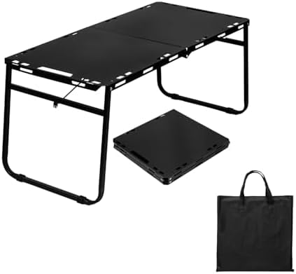 Camping Folding Table Tactical Portable Carbon Steel Folding Table (40.9" L x 19.3" W) with Carry Handle, Bonus Storage Bag for Camping, Picnic, Party$$Sport & Recreation Other