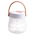 thumbnail image 1 of Camping Food Storage, Food Grade Bucket, Collapsible Storage, Foldable BucketwithLid, Produce Storage, 41Oz, Peach Handle, White, 1 Pc, 1 of 5