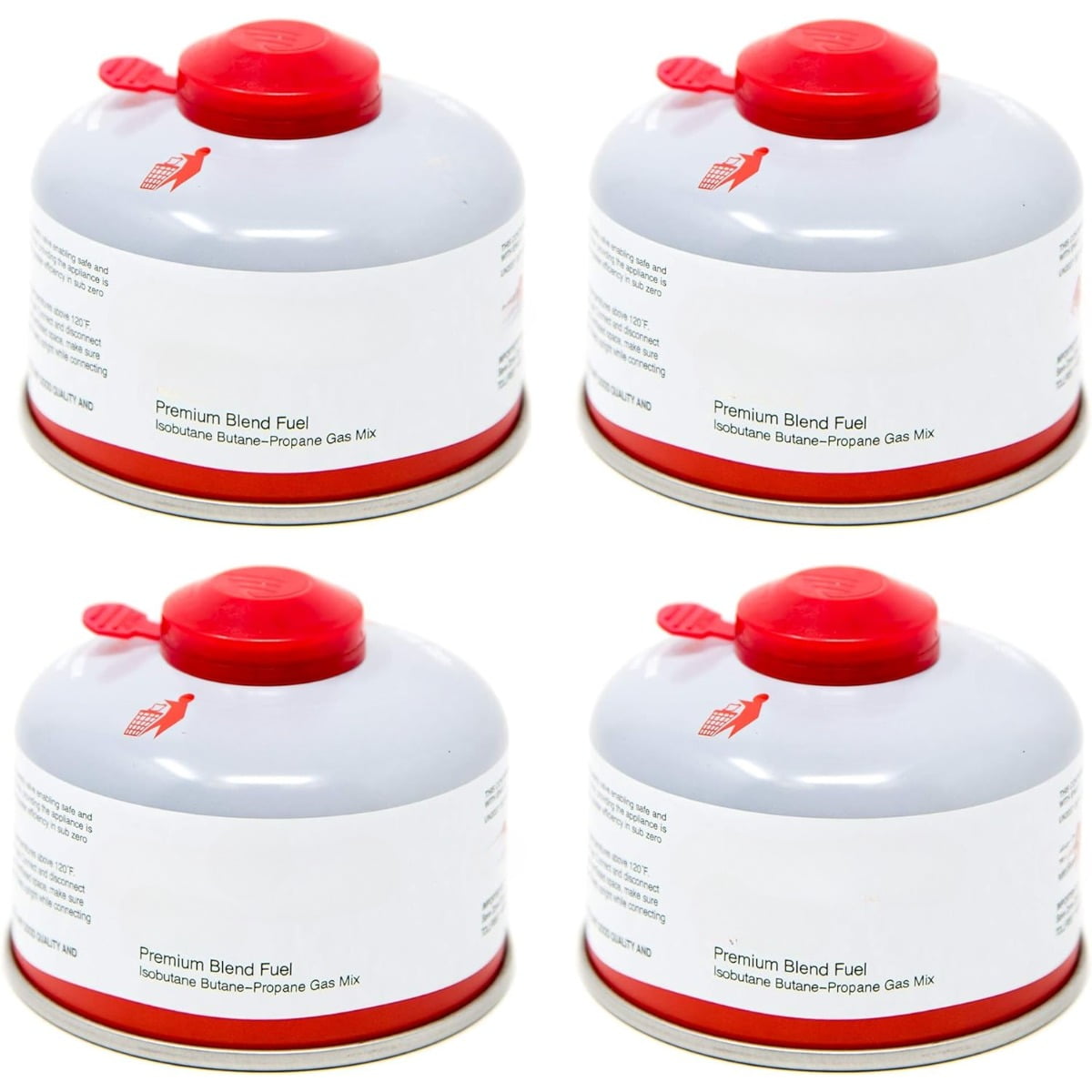 Camping Fuel Blend Isobutane Fuel Canister 100g (4 Pack)