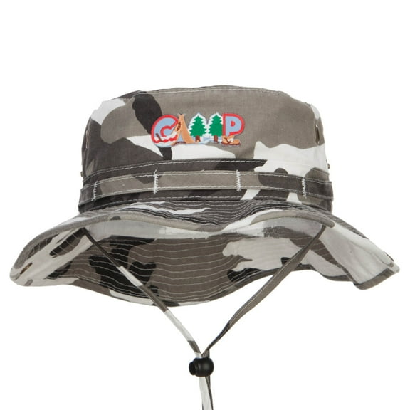 Camping Fun Patched Washed Hunting Hat - City M