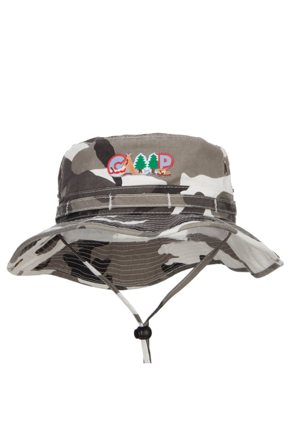 Camping Fun Patched Washed Hunting Hat - City M