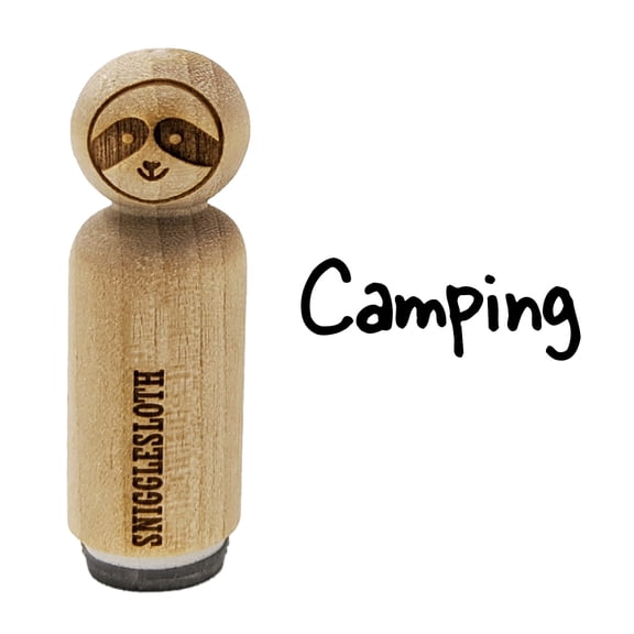 Camping Fun Text Rubber Stamp for Scrapbooking Crafting Stamping - Medium 1 Inch