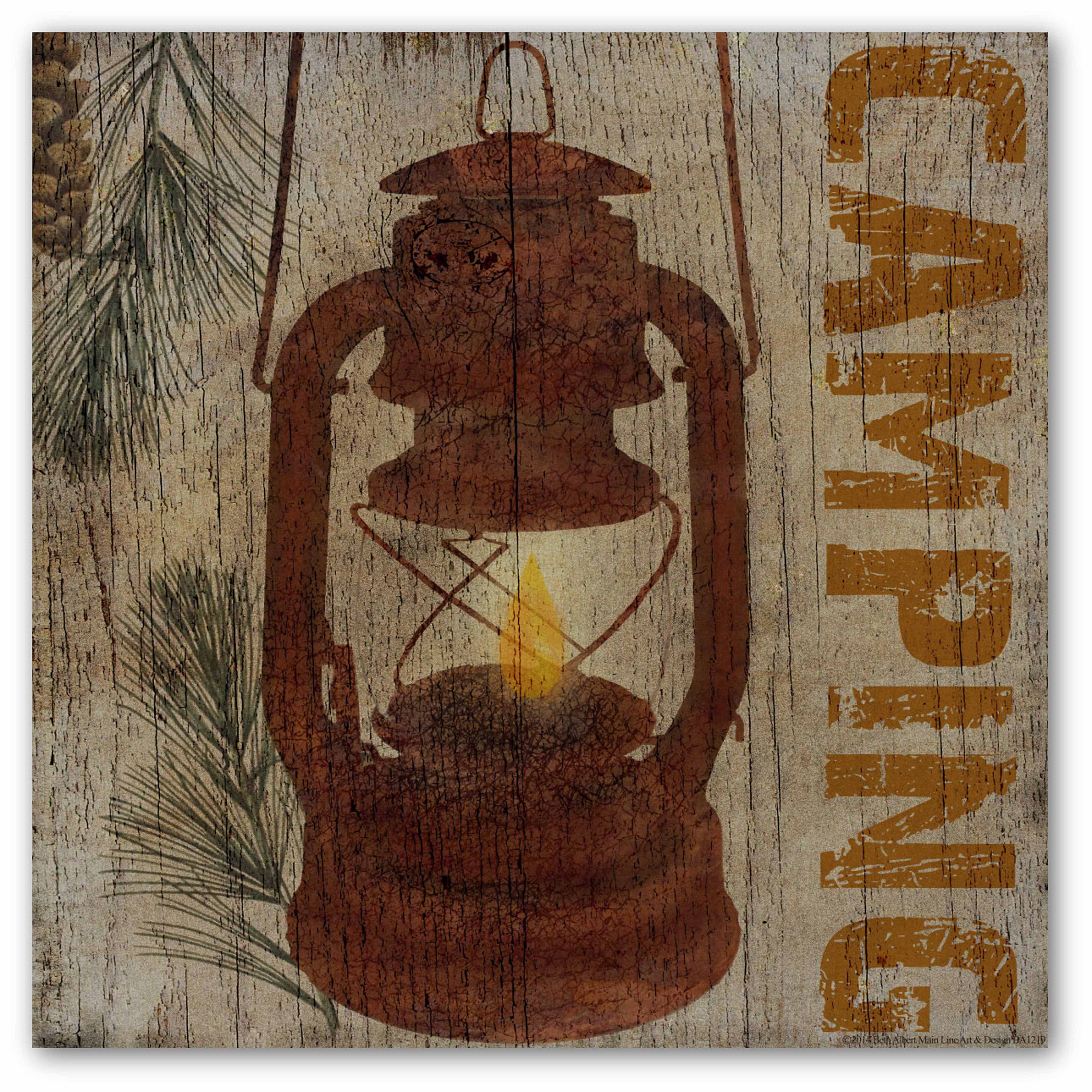 Camping Gallery-Wrapped Canvas Wall Art, 16x16