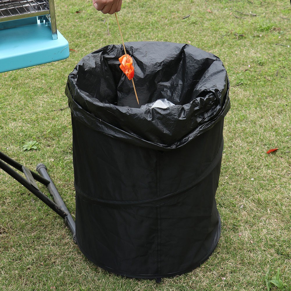 Camping Garbage Storage Trash Bag Portable Foldable PopUp Garden Trash