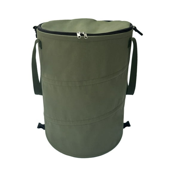 Camping Garbage Waste Storage Trash Pop-Up Outdoor Garden Leaf Grass Trash Can