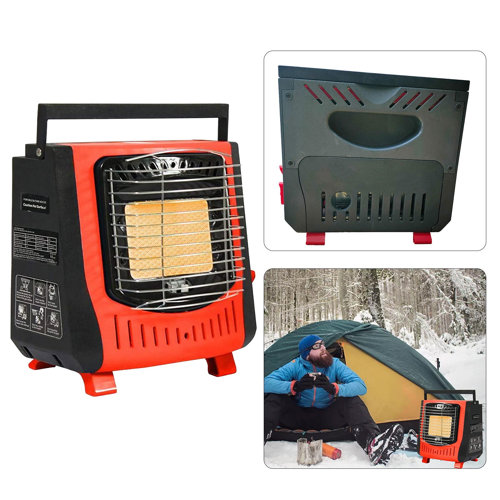 Camping Gas Heater Portable Heater Ceramic Burner 1.3kW Power 108g/h