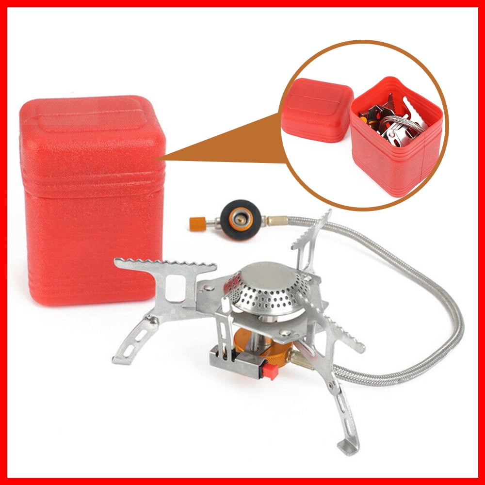 Camping Gas Stove, Windproof Backpacking Hiking Stove, Portable Lightweight Outdoor Folding Camp Stove