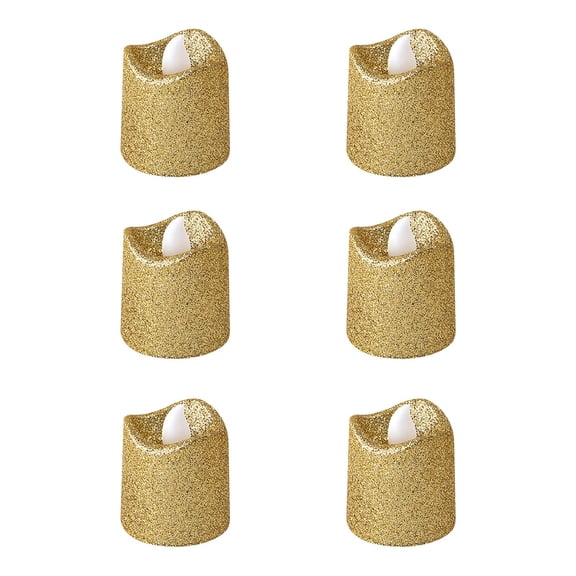 Camping Gear Camping Add-Ons Candle Light Polymer Gold 6PCS 82g Light Source Holiday Holiday Ambiance Ornament Flame Effect