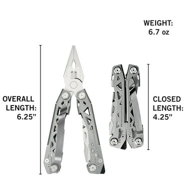 Camping Gear,Leatherman Multi-Tool,Suspension-NXT 15-in-1 EDC Multi tool with Pocket Knife,Needle Nose Pliers and Wire Stripper Tools,Gifts for Men,Survival and Camping Gear,Stainless Steel