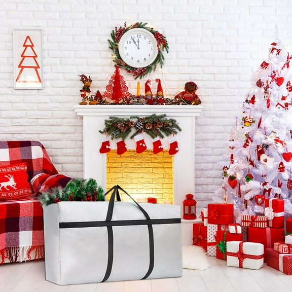 Camping Gear Storage Bag, Large Capacity Heavy Duty Duffel for Holiday Decorations Christmas Tree Blankets, Outdoor Equipment Organizer for Garage Home Travel