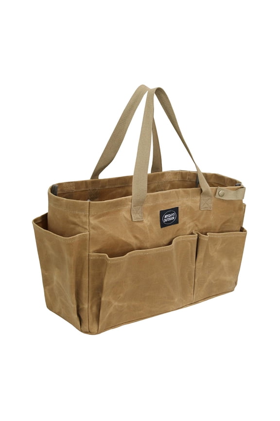 Camping Gear Storage Bag Travel Duffel Tableware Carrier Container Multifunctional Utility Tote Bag Stuff Pouch for Barbecue Travel Fishing Khaki