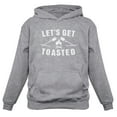 thumbnail image 1 of Camping Gift Let's Get Toasted - Funny Camping Hoodie XX-Large Gray, 1 of 5