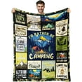 thumbnail image 1 of Camping Gifts, Camping Gifts for Men, Cool Camping Gifts for Camper, Unique Gifts for Camping Lovers, Dad Camping Gifts Ideas, Camping Christmas Throw Blanket Gifts 60"x50", 1 of 6