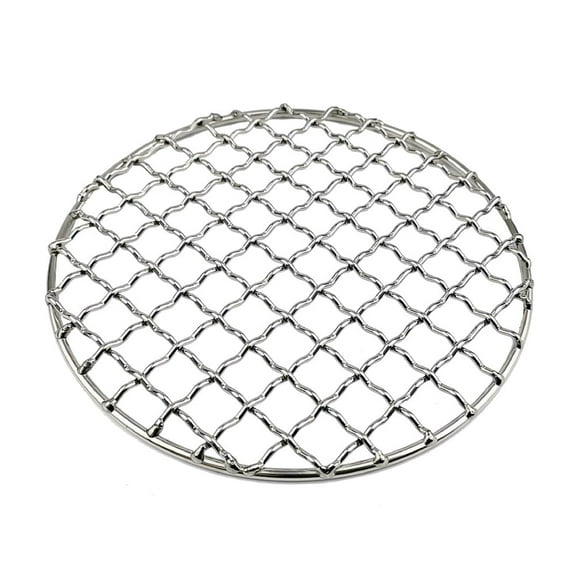 Camping Grill Grate Mesh Grilling Net BBQ Activities (Round Single Mesh ) Outdoor Camping Tools