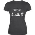 thumbnail image 1 of Camping Hair Don't Care Dark Heather Juniors Soft T-Shirt, 1 of 1