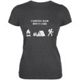 thumbnail image 1 of Camping Hair Don't Care Dark Heather Juniors Soft T-Shirt, 1 of 1