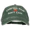 thumbnail image 1 of Camping Hair Don't Care Embroidered Washed Cotton Twill Cap - Dk Green OSFM, 1 of 5