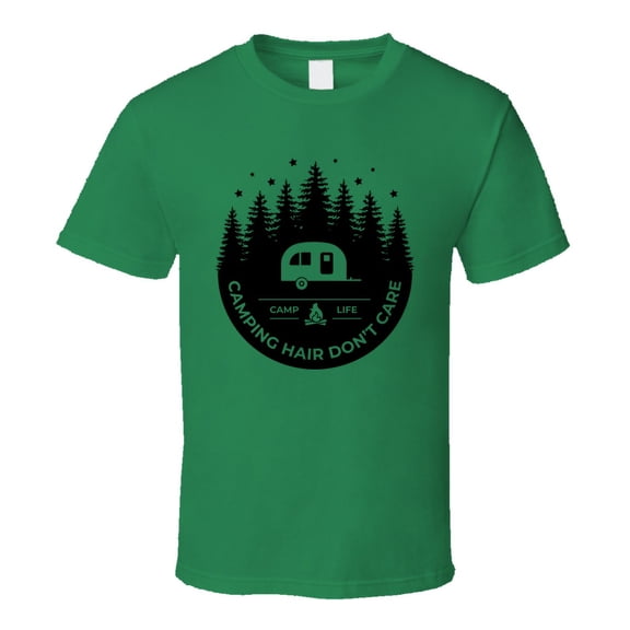 Camping Hair Don't Care Tee Cool Tshirt For Outdoor Enthusiasts T Shirt