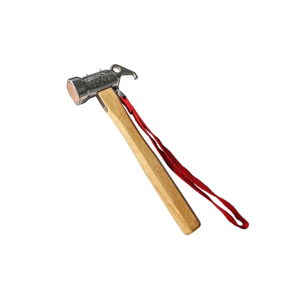 Camping Hammer Peg Tent Stake Hammer Stainless Steel Built-in Copper Head Wood Hand with Tent & Tarp Stake Remover C5