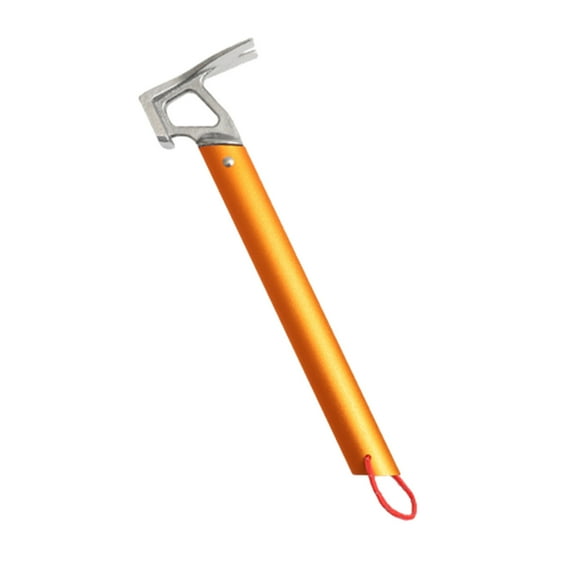 Camping Hammer with Hook, 12" Portable Lightweight Multi-Functional Tent Stake Hammer for Outdoor, Camping, Hiking, Backpacking, Gardening