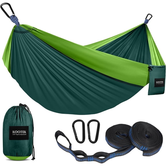 Camping Hammock 500 lbs Capacity, Portable Hammocks with Tree Straps & Attached Carry Bag, Camping Essentials Gear, Perfect for Outside Indoor Hiking Beach Backpack Travel