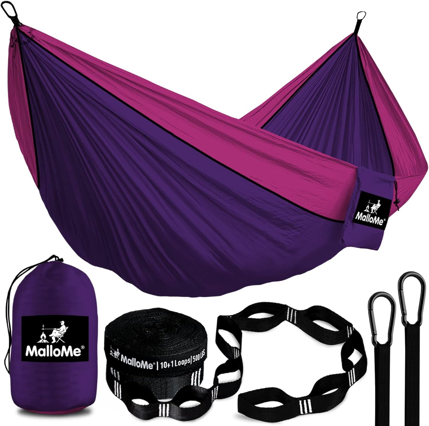 Camping Hammock for Adults & Kids - Portable Hammocks for Outside - Hamacas para Adultos Outdoor Single & Double Two 2 Person Hammock - Hamaca/Hamacs/Amacas Heavy Duty Tree Travel Hamock