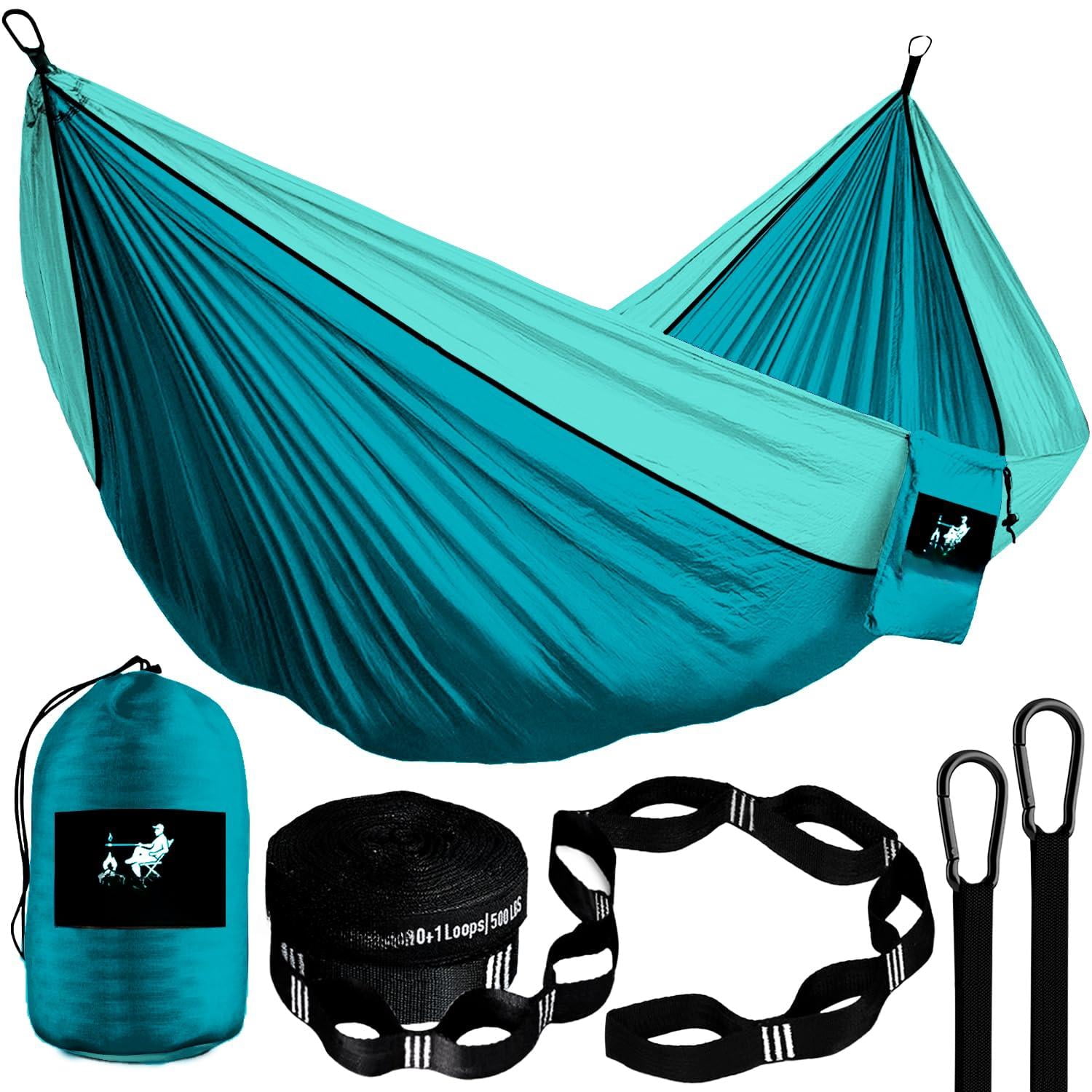 Camping Hammock For Adults & - Portable Hammocks Outside Hamacas Para Adultos Outdoor Single Double Two 2 Person Hamaca/hamacs/amacas Heavy Duty Tree Travel Hamock
