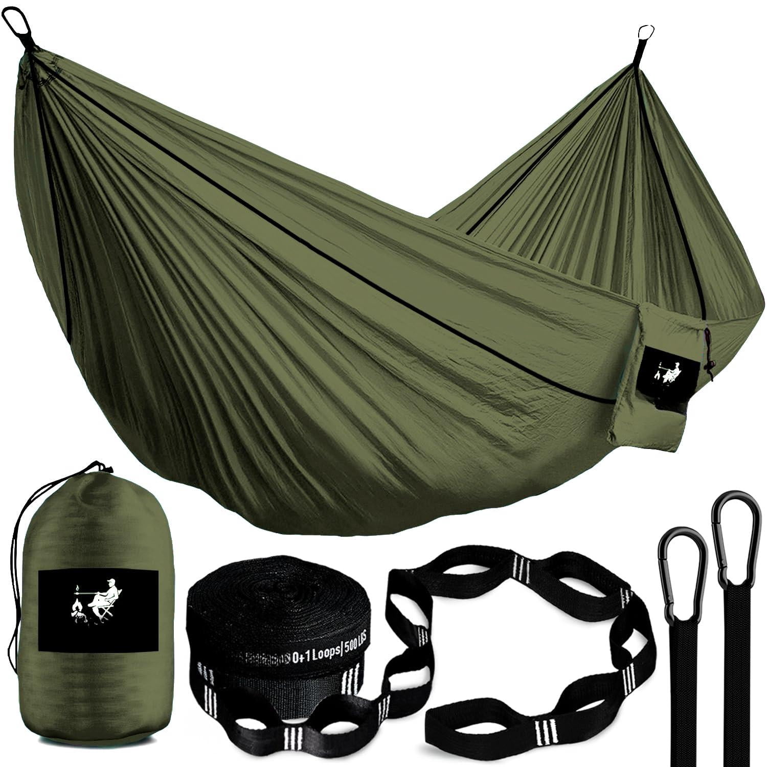 Camping Hammock For Adults & - Portable Hammocks Outside Hamacas Para Adultos Outdoor Single Double Two 2 Person Hamaca/hamacs/amacas Heavy Duty Tree Travel Hamock