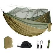 Camping Hammock, Camping Essentials, Lightweight Portable Double & Single Hammock with Tree Straps, Camping Gear for Outside Hiking Camping Beach Backpack Travel