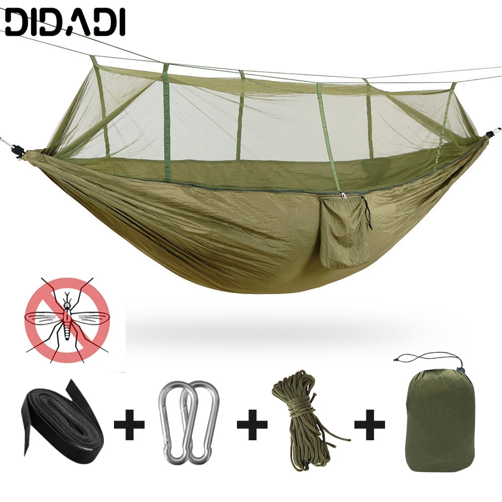 Camping Hammock with Mosquito Net, DIDADI 2 IN 1 USE Triangle Hammock