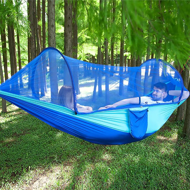 Camping Hammock with Mosquito Net, Hammocks with 13ft Tree Straps