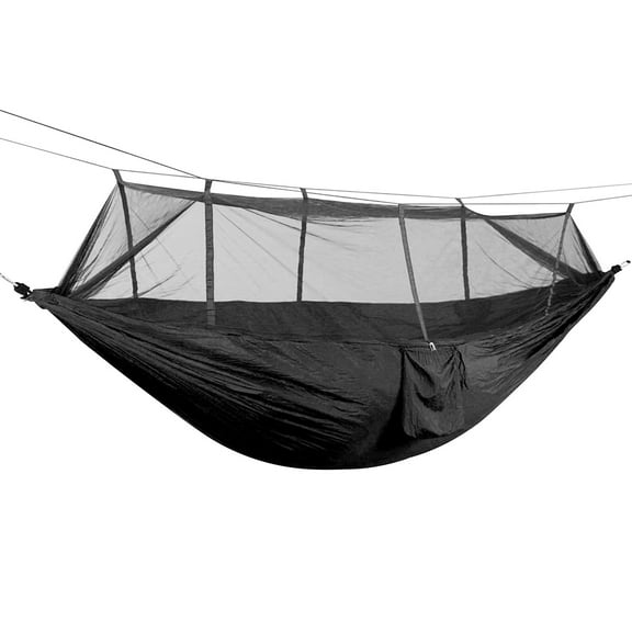 Camping Hammock with Mosquito Net, Parachute Hammock Survival Tent Hammock Rain Fly Tarp Tent Backpacking Hammock Automatic Quick Open Outdoor Portable Hammock