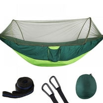 Camping Hammock with Mosquito Net, Portable Anti-rip Nylon 114"(L) x 55"(W) Bug Net Hammock, Easy Assembly Carabiners, for Camping, Backpacking, Travel, Hiking