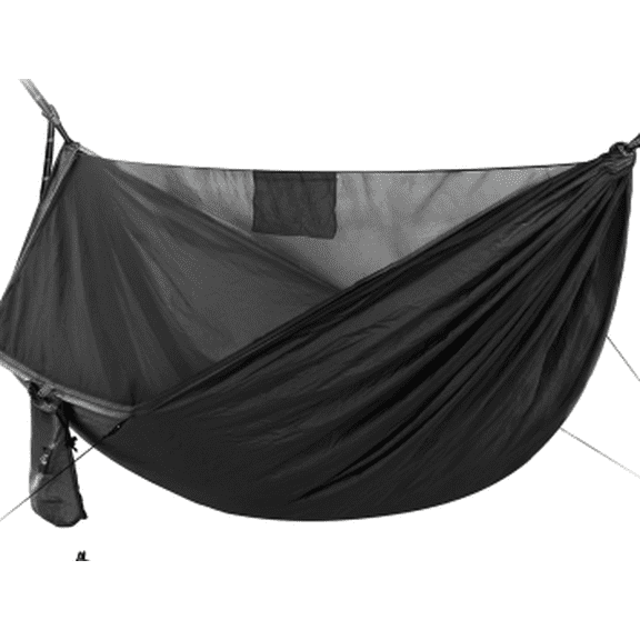 Camping Hammock with Mosquito Net and Ridge Rope, Extra Large for 2 Person, Lightweight Hanging Hammocks Tree Straps, All-in-one Fast Open Hammock for Outside, Hiking, and Travel