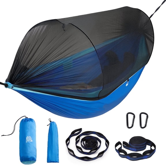 Sunyear Double & Single Camping Hammock with Tent-Like Mosquito Net Easy Setup