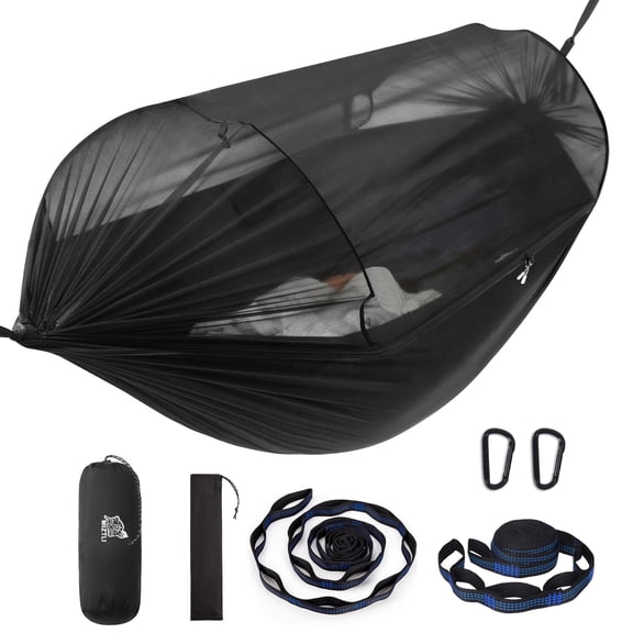 Sunyear Double & Single Camping Hammock with Tent-Like Mosquito Net Easy Setup