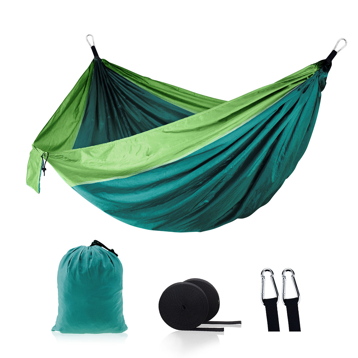 Camping Hammock,Portable 2 Person Double Hammock Nylon for Outdoor Camping Travel Hanging Bed Tent Garden Swing Set with Carrying Bag - image 1 of 5