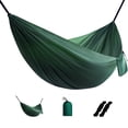 thumbnail image 1 of Camping Hammock, Super Lightweight Portable Parachute Hammock with Two Tree Straps, Single or Double Travel Swing Nylon Camp Hammocks, for Outdoor Beach Backpacking, 1 of 7