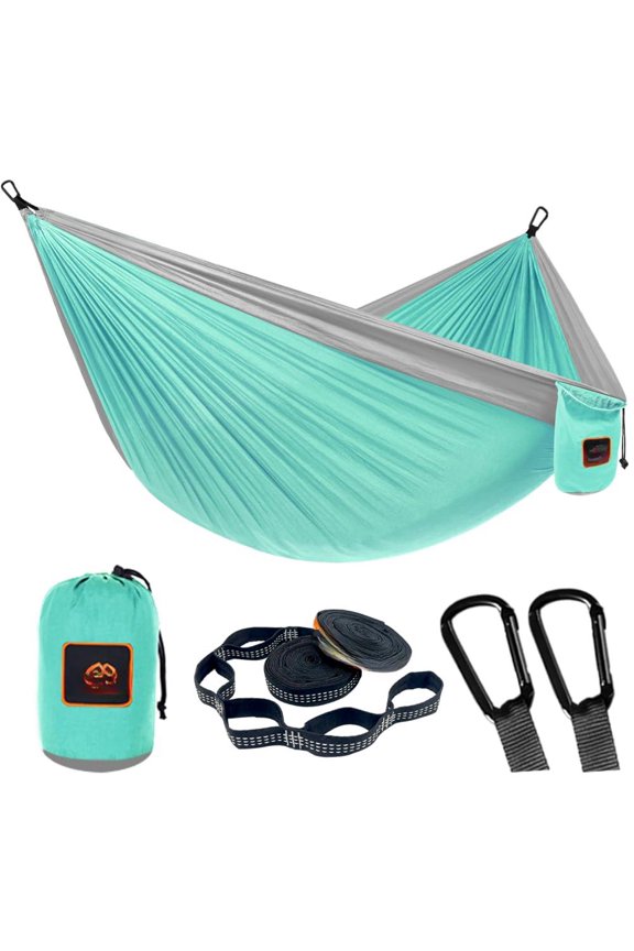 Camping Hammock Super Lightweight Portable Parachute With Two Tree Straps Single Or Double Nylon Travel Hammocks For Backpacking Hiking