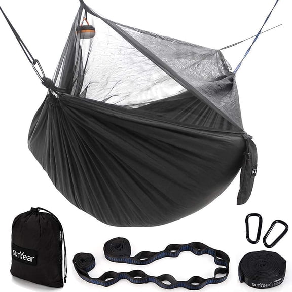 Camping Hammock with Bug Net & Hammock Rain Fly Tent Tarp Provides Effective Protection Against Rain
