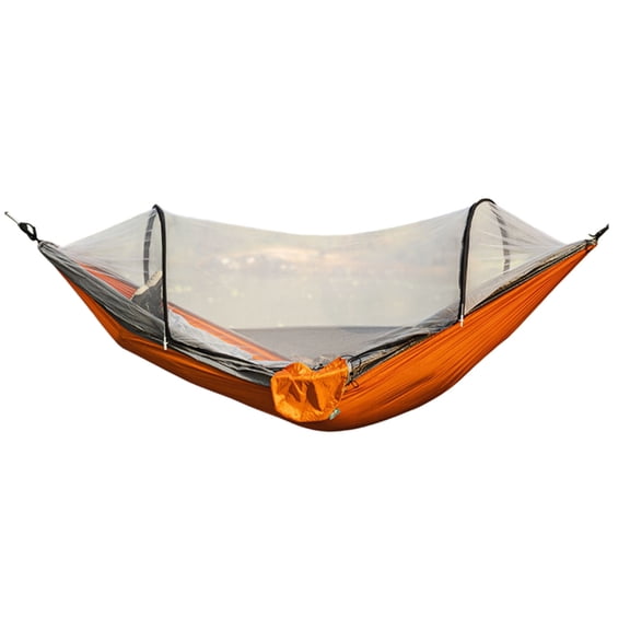 Camping Hammock with Mesh Net Nylon Camp Hammock Canopy Storage and Straps for Camp Trail Rest Trips Use