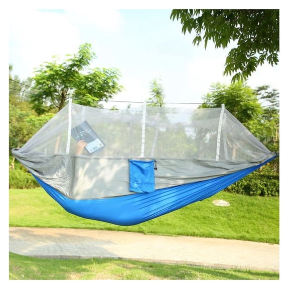 Portable Double Camping Hammock with Mosquito Net in Camouflage Color 600lbs Load for Outdoor Adventures