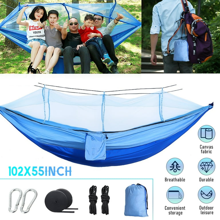 Camping Hammock with Net, Lightweight Double Hammock, Portable