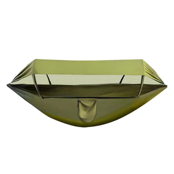 Camping Hammock with Sun Shade Canopy & Mosquito Net Portable Lightweight Outdoor Hammock for Beach Backyard Travel