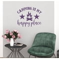 thumbnail image 1 of Camping is My Happy Place Campfire Camper RV Decals - Vinyl Camper Decals - RV Camper Decals Sayings for Wall Decor - Decals for RV Trailers - Die-Cut Vinyl Graphics for RV, 23x18.5-Inch, Plum, 1 of 5
