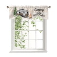 Camping Is My Happy Place Tie Up Valances Curtain, Leopard RV Vintage ...