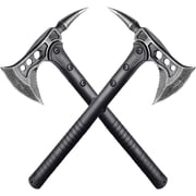 Camping Hatchet Set 2-Pack, 12.5 Compact Survival Axes with Spike, JXE JXO Outdoor Chopping Tools with Sheath & Non-Slip Nylon Handles for Hiking & Emergency Use