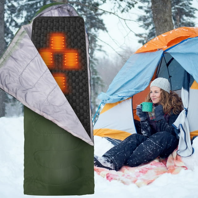Camping Heated Sleeping Bag Pad, iMounTEK Tent USB Heated Blanket for